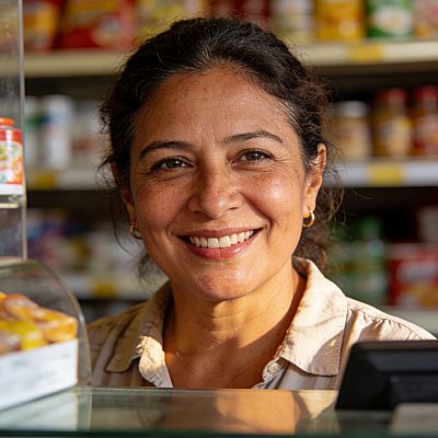 Rosa M., dueña de minimarket